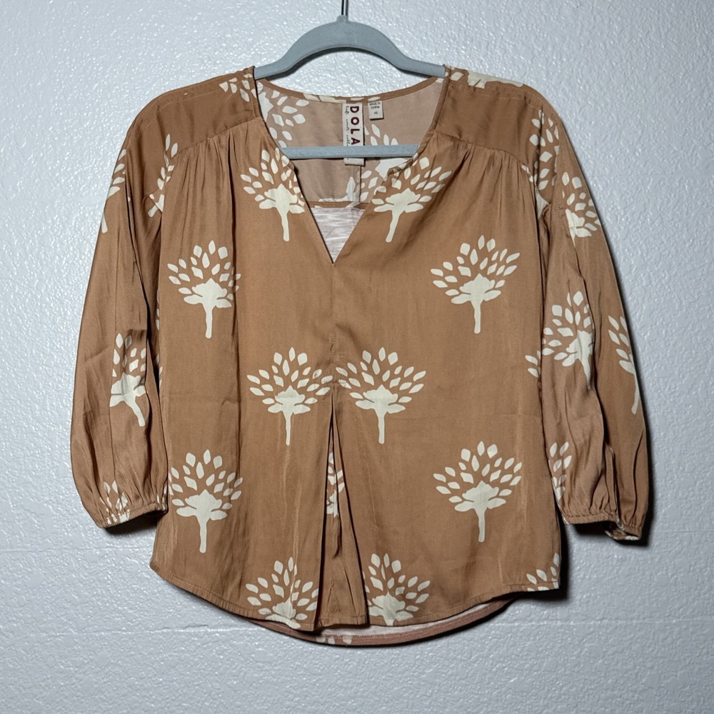 Anthropologie Dolan Left Coast Womens XS Alvia Peasant Top 3/4 Sleeve‎ Popover